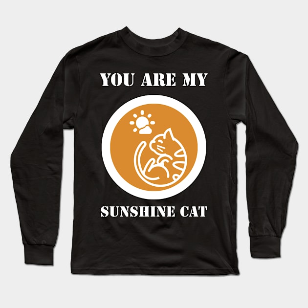 You Are My Sunshine Cat Long Sleeve T-Shirt by kooicat